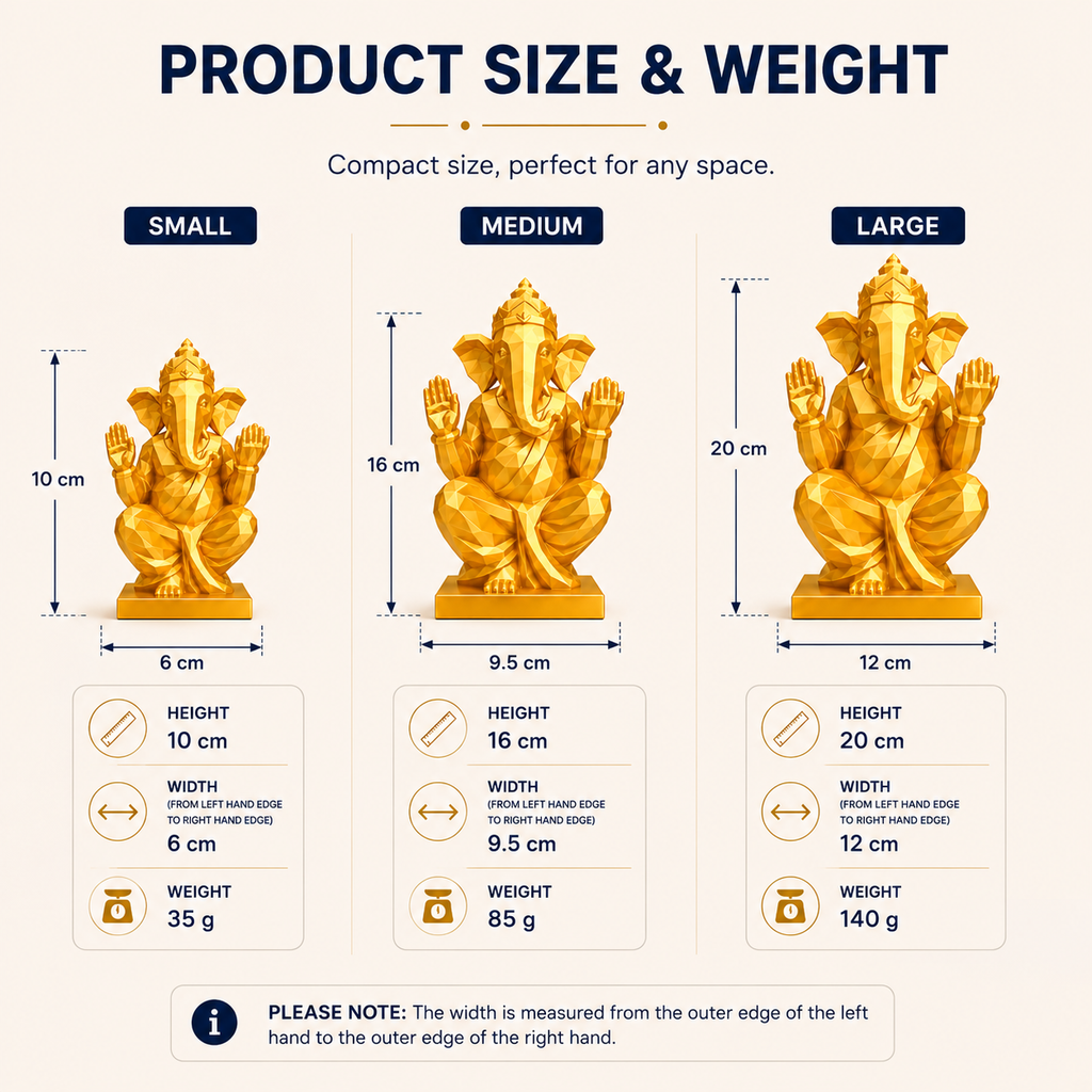 Ganesha Statue | Modern Geometric Lord Ganesha Decor