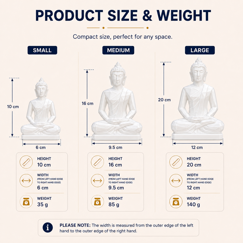 Low-Poly Buddha Statue – Modern Spiritual Home Décor