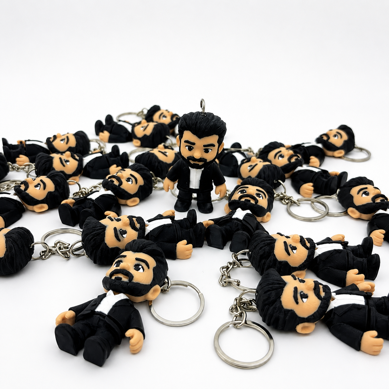 Thalapathy Vijay Chibi Keychain – 3D Printed Multicolour PLA Collectible