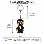 Thalapathy Vijay Chibi Keychain – 3D Printed Multicolour PLA Collectible