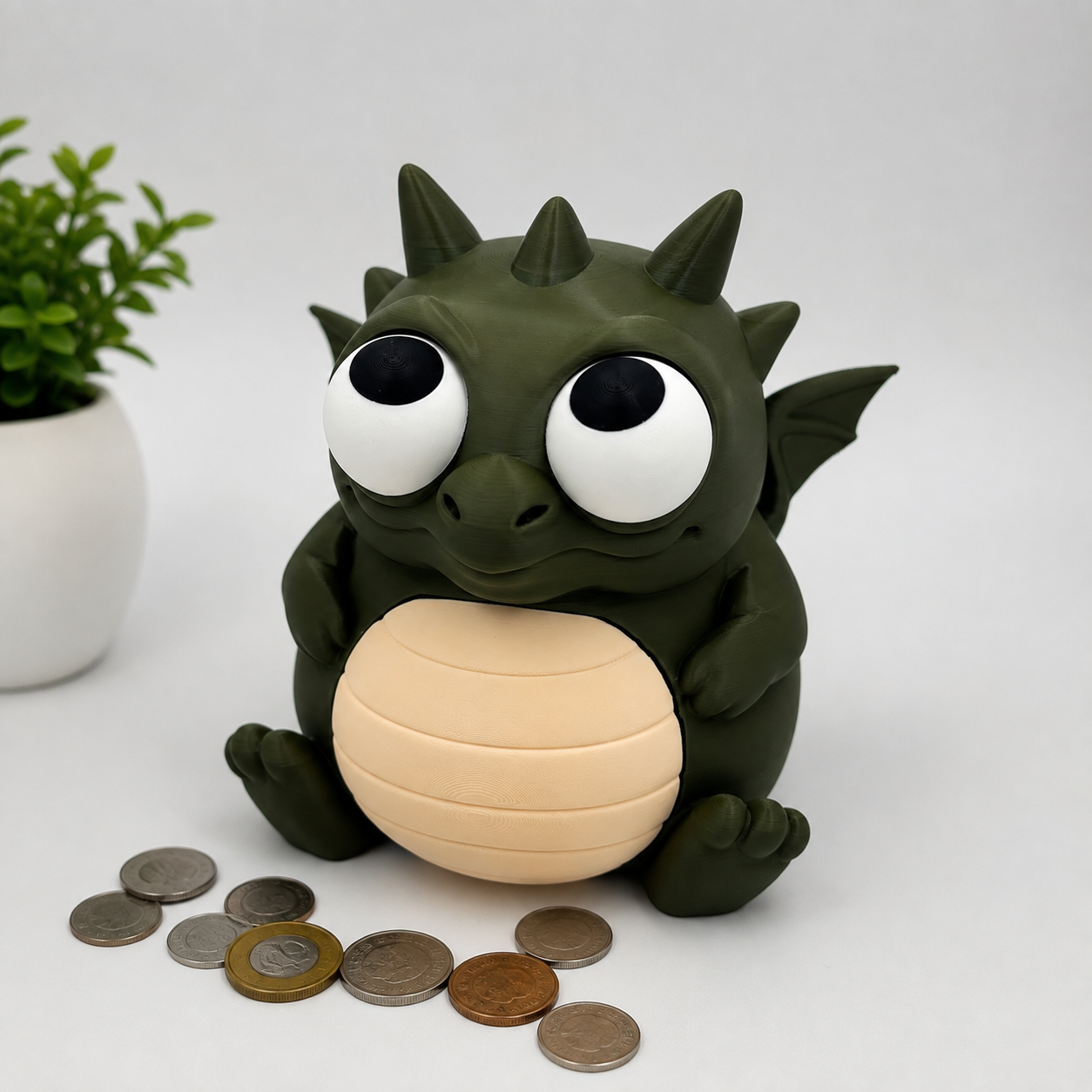 Dino Money Bank | 3D Printed Reusable Coin Bank