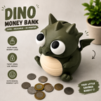 Dino Money Bank | 3D Printed Reusable Coin Bank