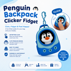 3D Printed Penguin Clicker Keychain | Satisfying Fidget Toy