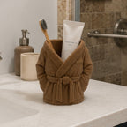 Cozy Bathrobe Toothbrush & Toothpaste Holder | Cute Bathroom Organizer