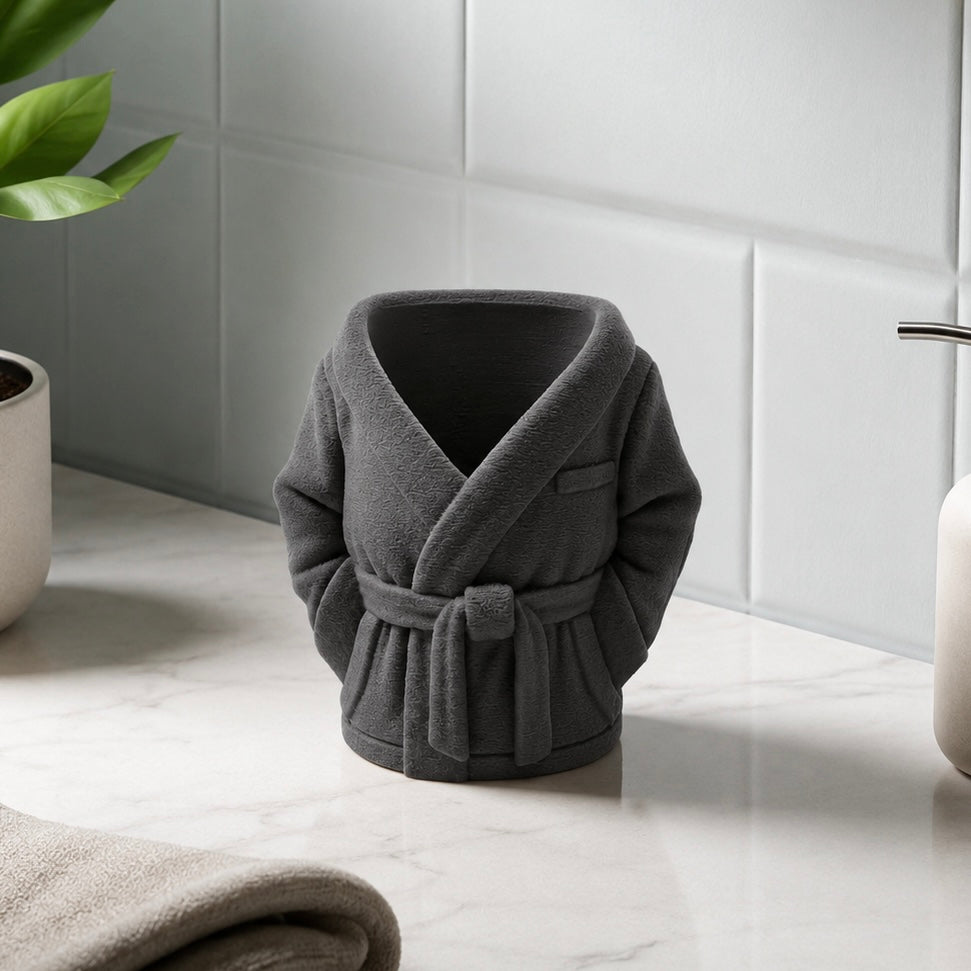 Cozy Bathrobe Toothbrush & Toothpaste Holder | Cute Bathroom Organizer