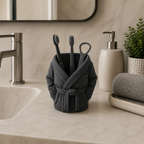 Cozy Bathrobe Toothbrush & Toothpaste Holder | Cute Bathroom Organizer