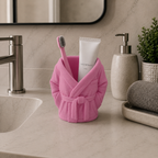 Cozy Bathrobe Toothbrush & Toothpaste Holder | Cute Bathroom Organizer