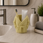 Cozy Bathrobe Toothbrush & Toothpaste Holder | Cute Bathroom Organizer