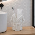 Cozy Bathrobe Toothbrush & Toothpaste Holder | Cute Bathroom Organizer