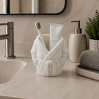 Cozy Bathrobe Toothbrush & Toothpaste Holder | Cute Bathroom Organizer