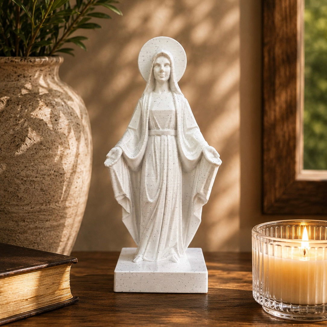 Virgin Mary Statue – 3D Printed Christian Home Decor | Catholic Gift