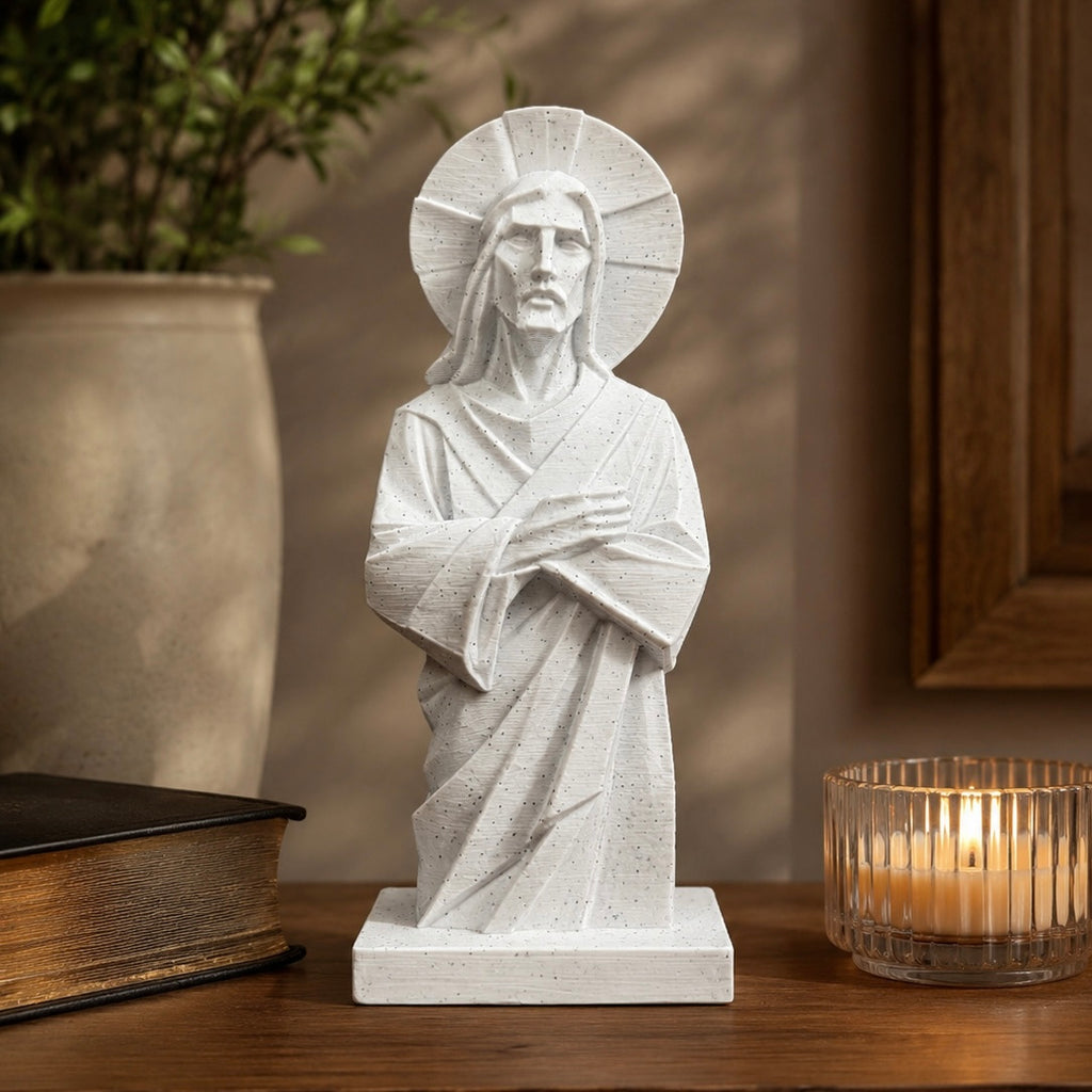 Jesus Christ Statue | Modern Christian Home Decor | 3D Printed Religious Sculpture