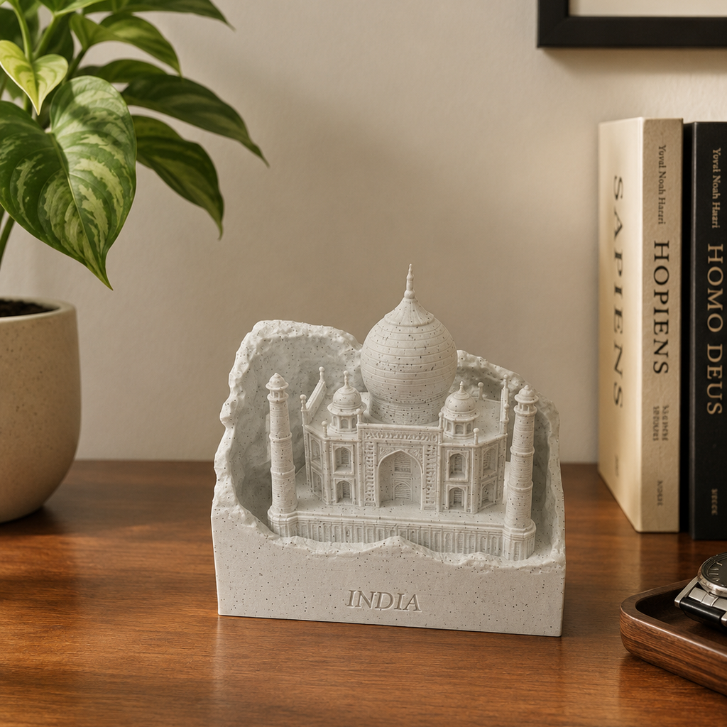 Taj Mahal Miniature – 3D Printed India Landmark Souvenir | Premium Home & Office Décor