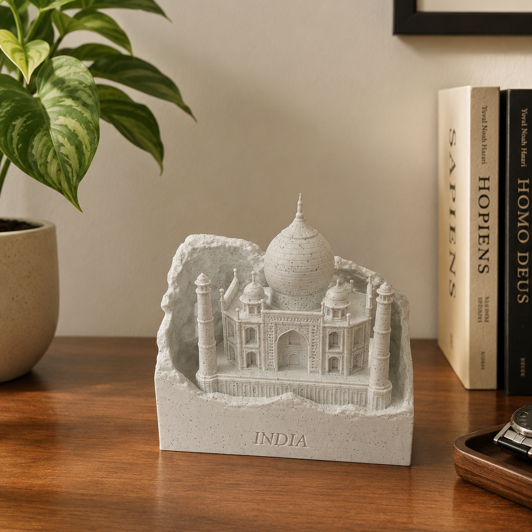 Taj Mahal Miniature – 3D Printed India Landmark Souvenir | Premium Home & Office Décor