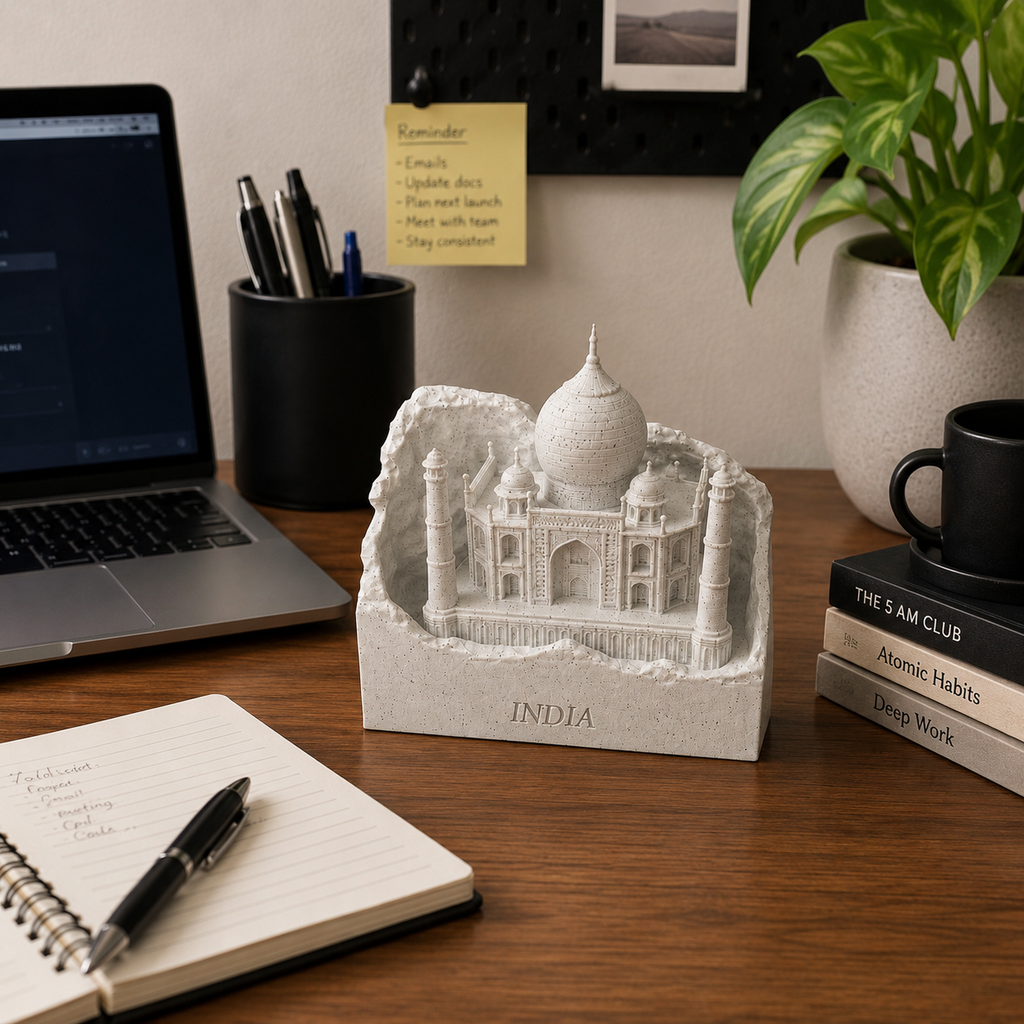 Taj Mahal Miniature – 3D Printed India Landmark Souvenir | Premium Home & Office Décor