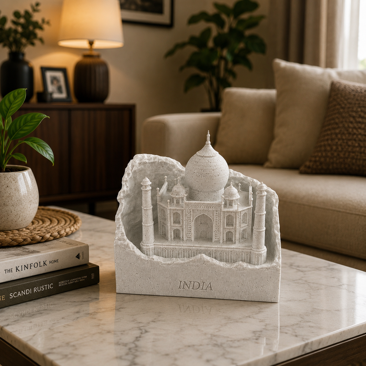 Taj Mahal Miniature – 3D Printed India Landmark Souvenir | Premium Home & Office Décor