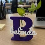Personalized Initial Letter Vase with Custom Name - 3D Printed Monogram Flower Holder | Personalized Gift | Home & Office Décor