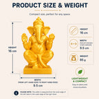 Low Poly Ganesha Statue | Modern Geometric Lord Ganesha Decor | 3D Printed Spiritual Home & Office Decoration