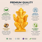 Low Poly Ganesha Statue | Modern Geometric Lord Ganesha Decor | 3D Printed Spiritual Home & Office Decoration