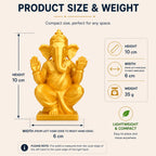 Low Poly Ganesha Statue | Modern Geometric Lord Ganesha Decor | 3D Printed Spiritual Home & Office Decoration