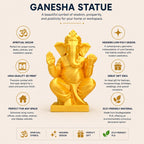 Low Poly Ganesha Statue | Modern Geometric Lord Ganesha Decor | 3D Printed Spiritual Home & Office Decoration