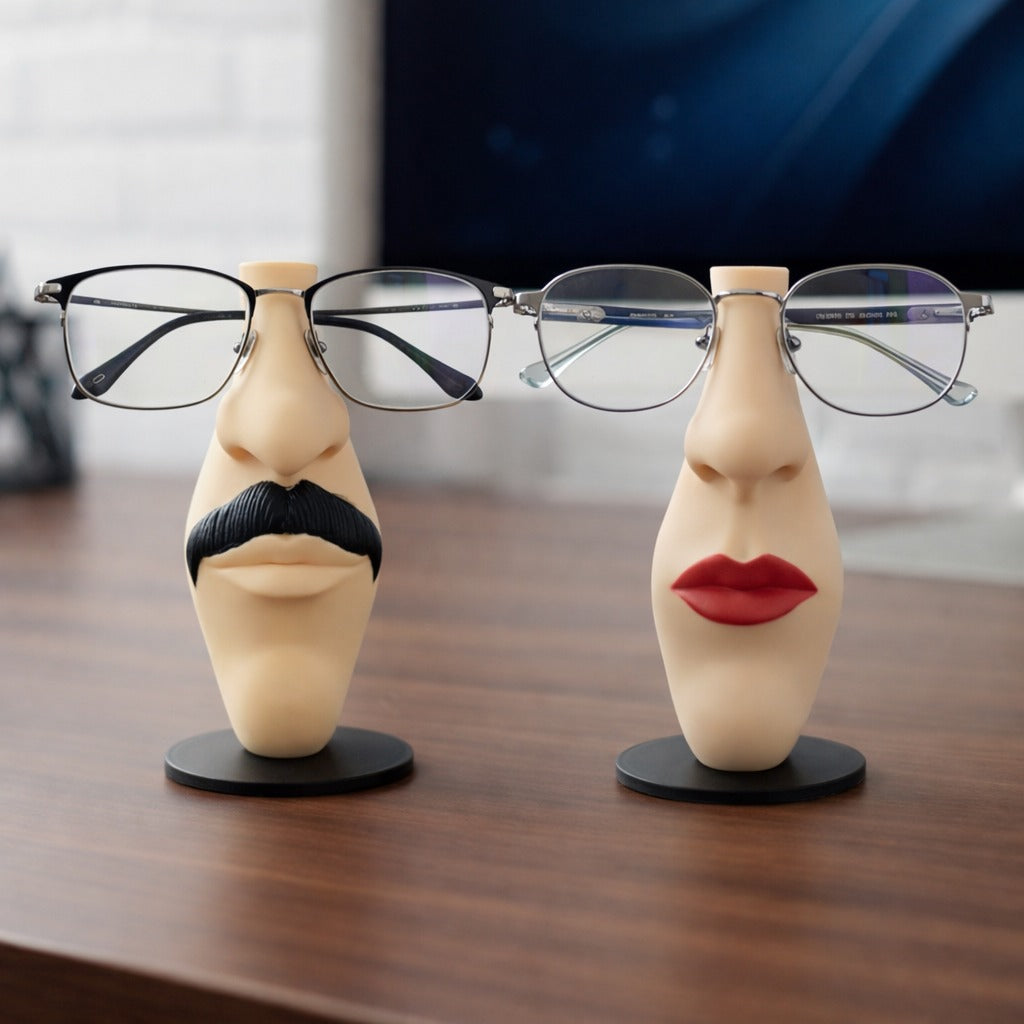 Funny Nose Eyeglass Holder Stand – Male & Female Specs Holder | Desk Organizer for Glasses | 3D Printed Eyewear Stand