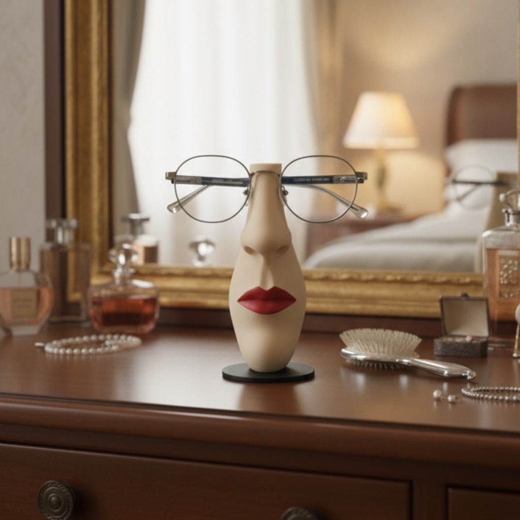 Funny Nose Eyeglass Holder Stand – Male & Female Specs Holder | Desk Organizer for Glasses | 3D Printed Eyewear Stand