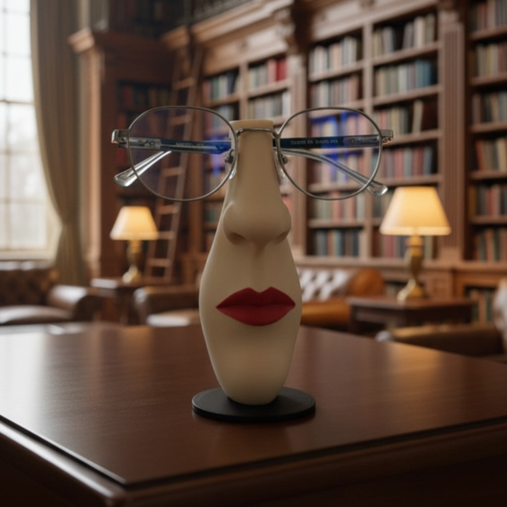 Funny Nose Eyeglass Holder Stand – Male & Female Specs Holder | Desk Organizer for Glasses | 3D Printed Eyewear Stand