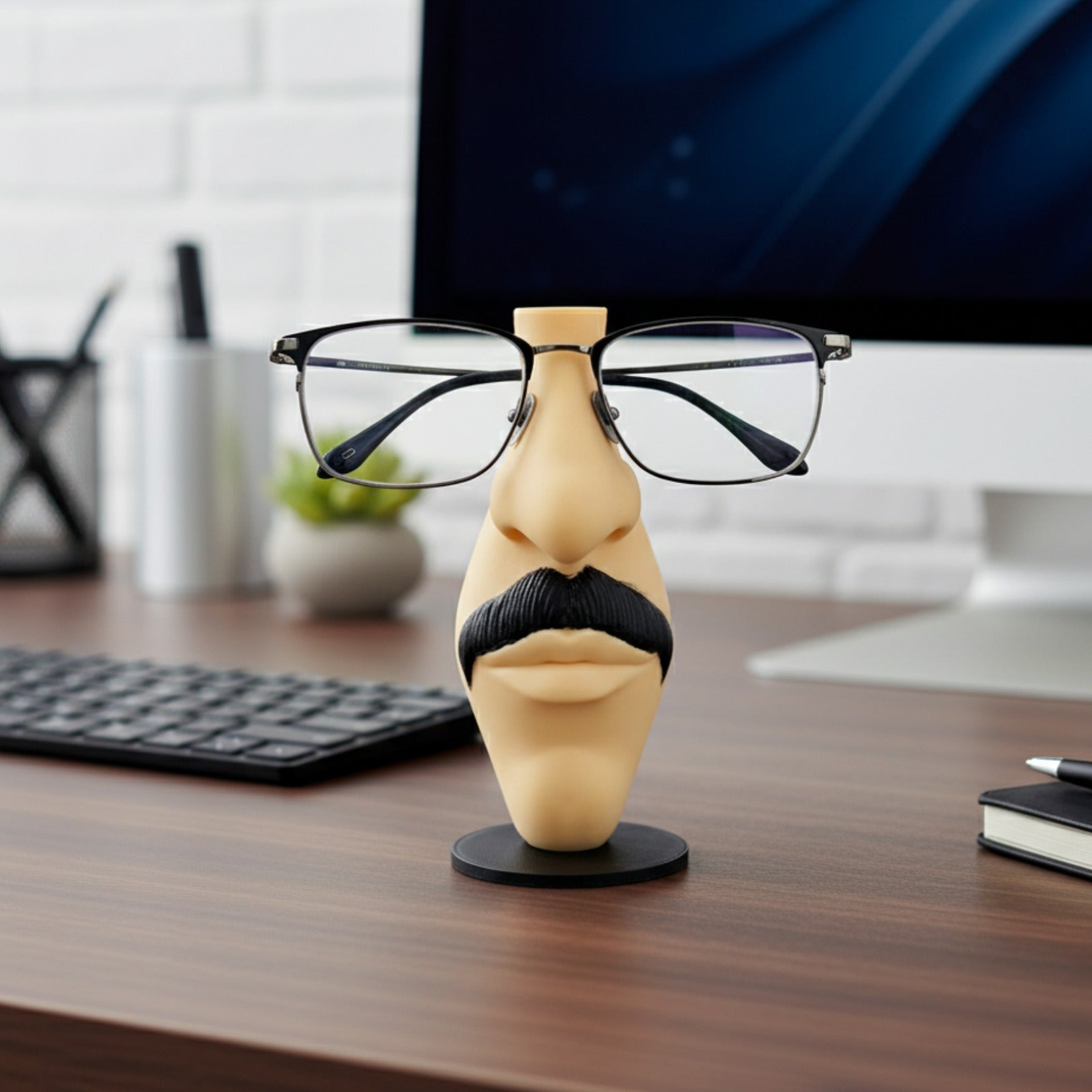 Funny Nose Eyeglass Holder Stand – Male & Female Specs Holder | Desk Organizer for Glasses | 3D Printed Eyewear Stand